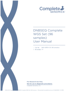 User Manual, DNBSEQ Complete WGS Set (96 Samples)