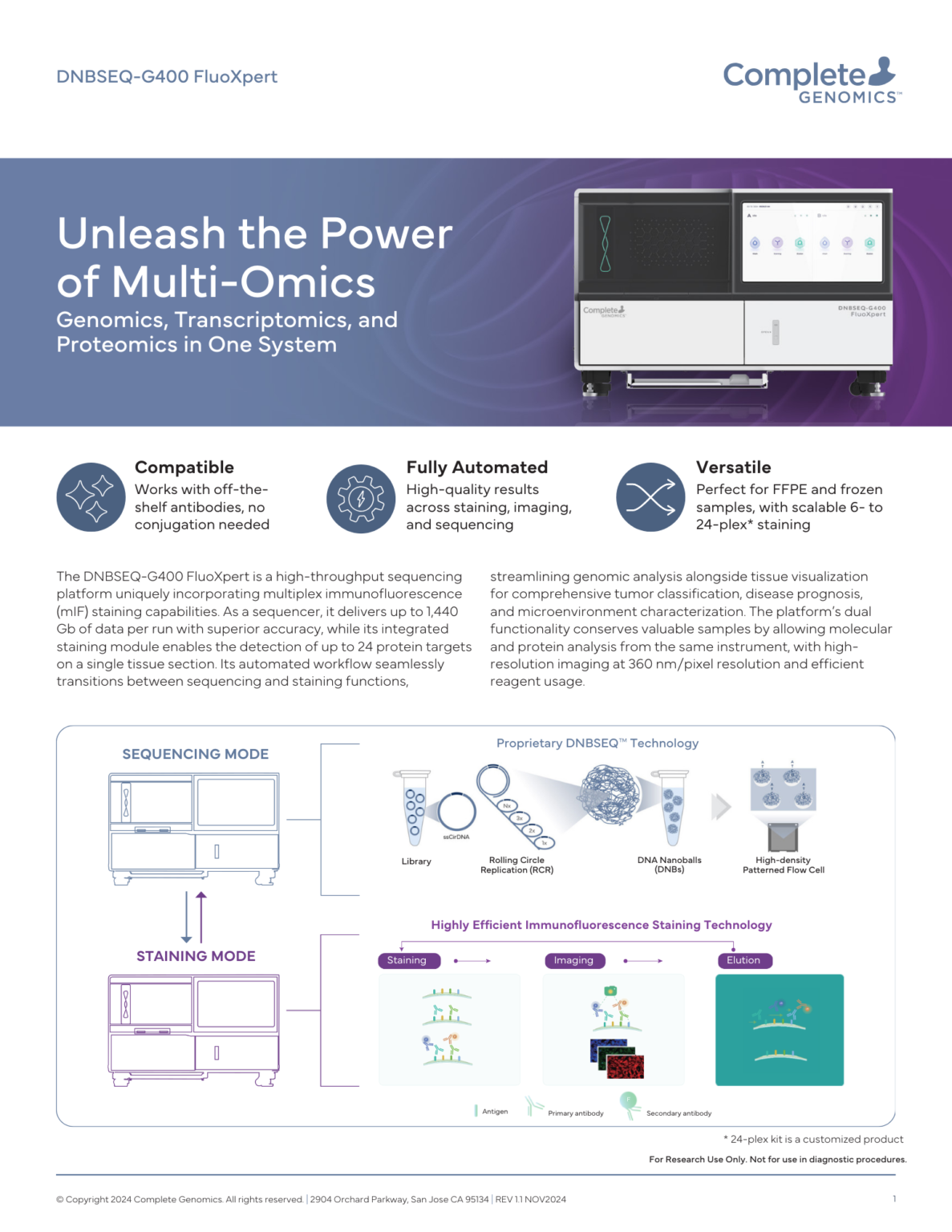 G400 FluoXpert Brochure - Complete Genomics